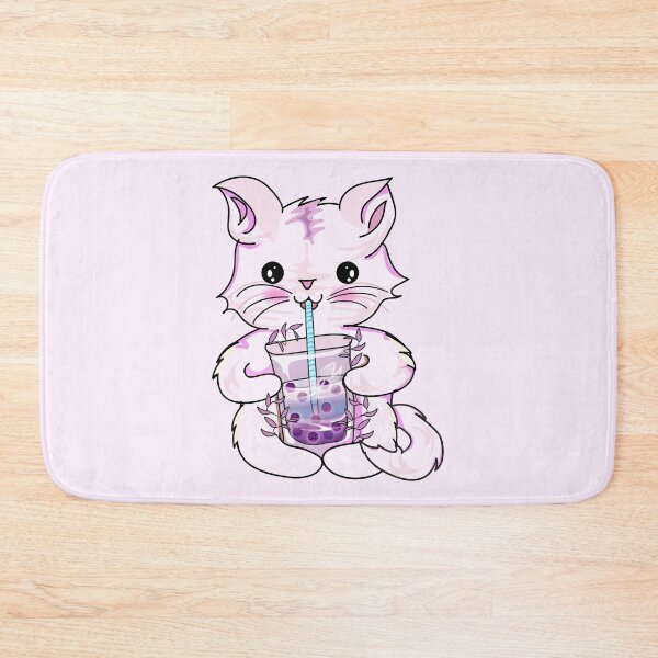 Item preview, cat boba tea bubble l cat drinking boba designed and sold by Bossin.