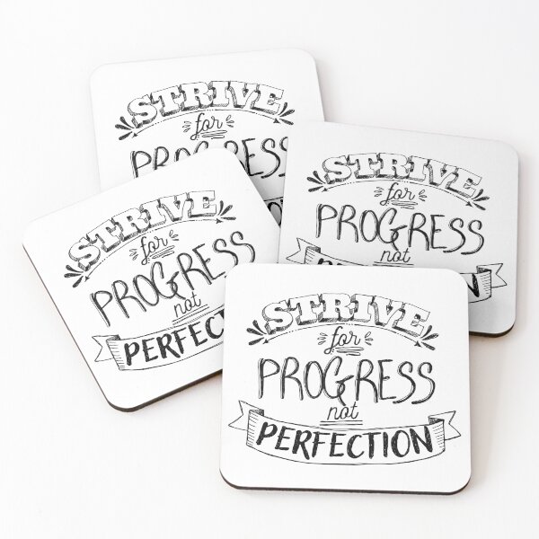 Item preview, Strive for progress not perfection designed and sold by Lillieoandco.