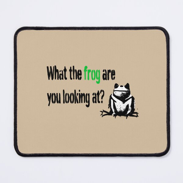 Item preview, What the Frog are you Looking at? Frog print designed and sold by ThePurpleMelon.
