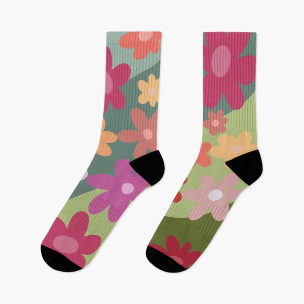Item preview, Vibrant hand drawn floral design  designed and sold by Sanaura.