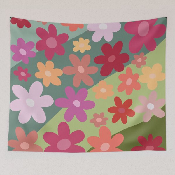 Item preview, Vibrant hand drawn floral design  designed and sold by Sanaura.