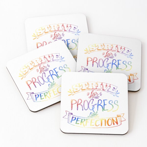 Item preview, Strive for progress not perfection designed and sold by Lillieoandco.