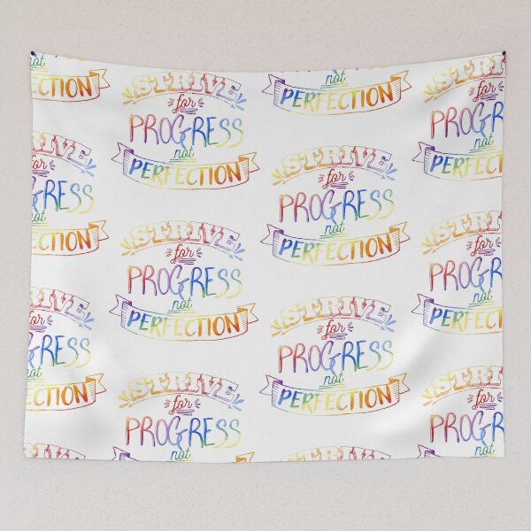 Item preview, Strive for progress not perfection designed and sold by Lillieoandco.