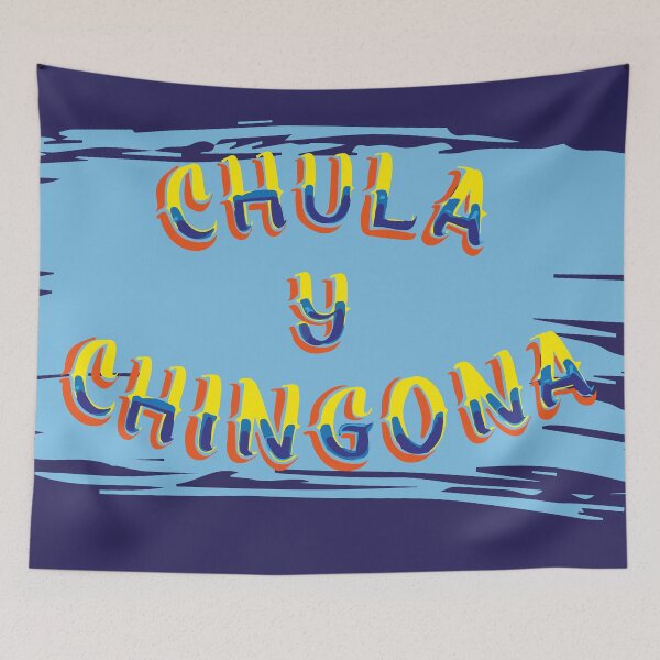 Item preview, Chula y chingona authentic mexican font lettering label banner saying designed and sold by T-Mex.