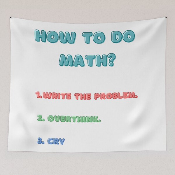 Item preview, How To Do Math Funny Quote designed and sold by LunaticArtWork.