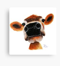 JERSEY CoW PRiNT ' JeRSeY JoY ' BY SHiRLeY MacARTHuR Canvas Print