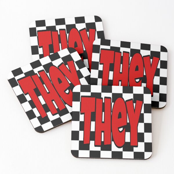 Item preview, Checkered board they, them, their, pronouns  designed and sold by PRONOUNS-R-US.