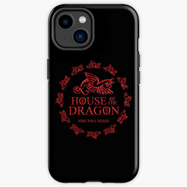 HOUSE OF THE DRAGON. RING OF DRAGONS. RED EMBOSSED STYLE. iPhone Tough Case