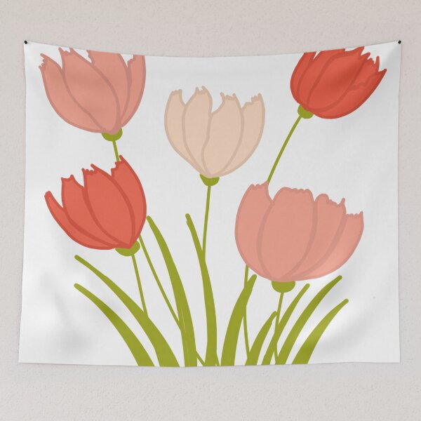 Item preview, Vibrant colour hand drawn floral design  designed and sold by Sanaura.