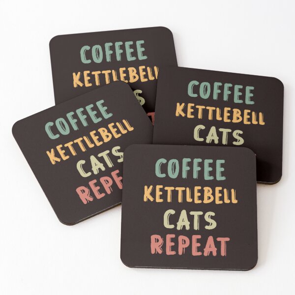 Item preview, Coffee Kettlebell Cats Repeat, Funny Weight lifting, Glass Blower, Kettlebell Quote, weight lifting designed and sold by Aerial Addicts.