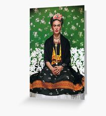 Tarjeta de felicitación Póster de la cubierta de Frida Kahlo Vouge de alta calidad