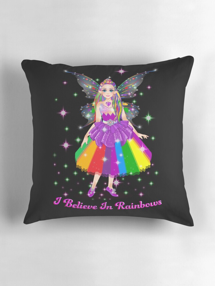 Thumbnail 3 of 4, Pillow, Arcenciel The Rainbow Fairy™ designed and sold by TeelieTurner.
