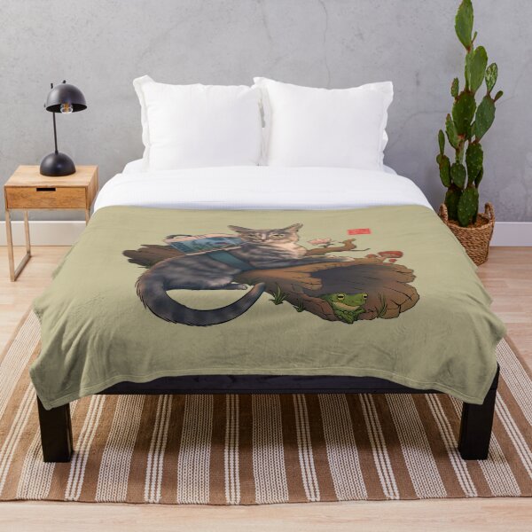 Item preview, Cat and Betta Fish Nature Adventure designed and sold by DingHuArt.