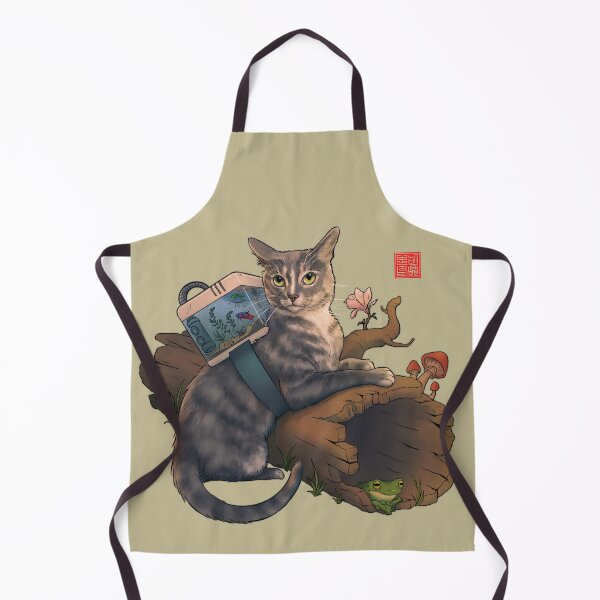Item preview, Cat and Betta Fish Nature Adventure designed and sold by DingHuArt.