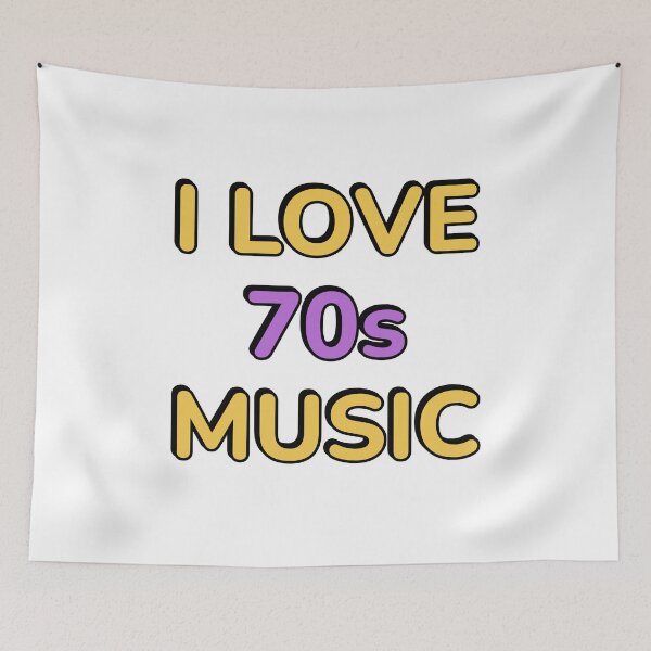Item preview, I love 70s music retro nostalgia designed and sold by Inspirationmotivation.