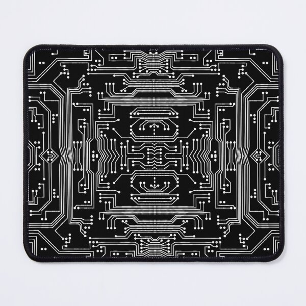 Item preview, Symmetrical Circuit Board Pattern (Black and White) designed and sold by BeJolley.