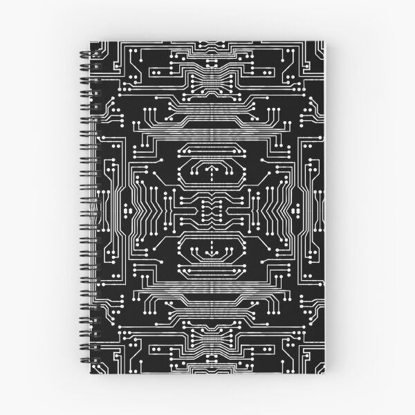 Item preview, Symmetrical Circuit Board Pattern (Black and White) designed and sold by BeJolley.