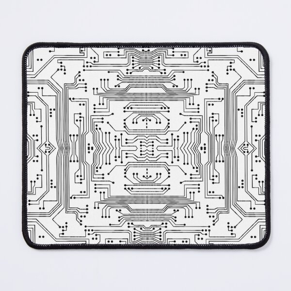 Item preview, Symmetrical Circuit Board Pattern (White and Black) designed and sold by BeJolley.