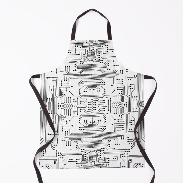 Item preview, Symmetrical Circuit Board Pattern (White and Black) designed and sold by BeJolley.