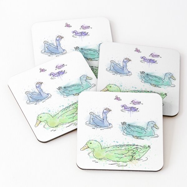 Item preview, Neon Swimming Ducks designed and sold by CharCamp.
