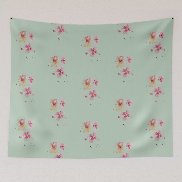 Item preview, Moon flowers, celadon green designed and sold by Ojtstudio.