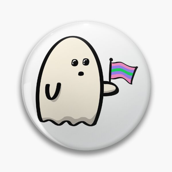 Item preview, Trigender Pride Halloween Ghost designed and sold by CJ Vanderbeek.