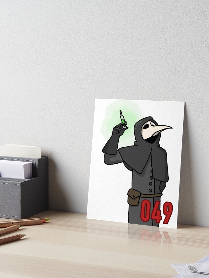 Copy of SCP Foundation Plague Doctor funny and cute shirt Art Board Print  for Sale by Yu-u-Ta