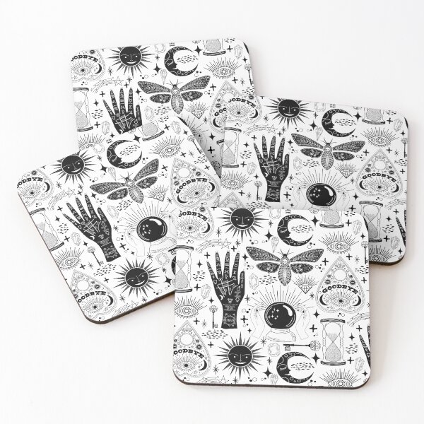 Item preview, Enchanted - Magic Icons - Black and White designed and sold by Carrie Cantwell Art.