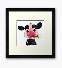 NOSEY COW PRiNT 'HURLEY BURLEY' BY SHiRLeY MacARTHuR Framed Print