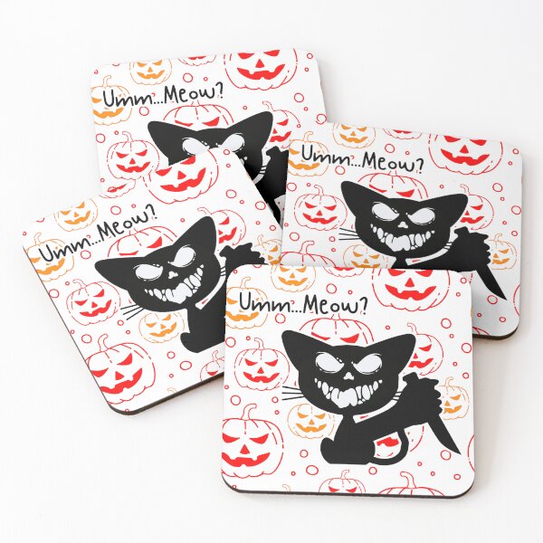 Item preview, Creepy - Cat with a Knife Print with background designed and sold by INSOMNIAC101.