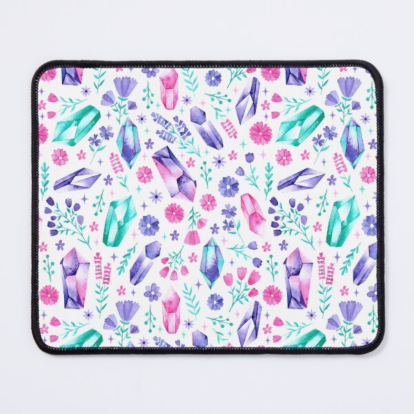 Item preview, Pastel Watercolor Crystals and Florals designed and sold by KConfetti.