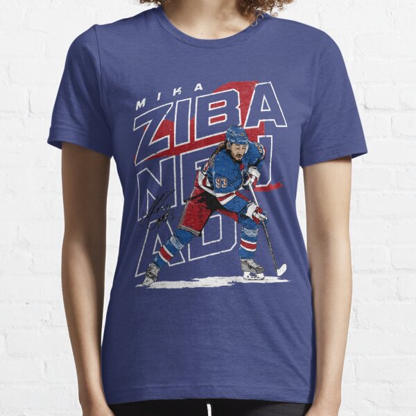 Youth Mika Zibanejad Blue New York Rangers Name & Number T-Shirt