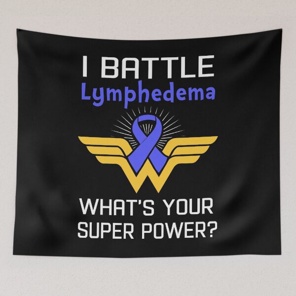 Item preview, I Battle Lymphedema What's Your Super Power Support Lymphedema Warrior Gifts  designed and sold by Sabfit.