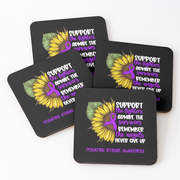 Item preview, Pediatric Stroke Awareness - Support the Fighters Admire the Survivors Remember the Angels Never Give Up designed and sold by whlrcheryl.