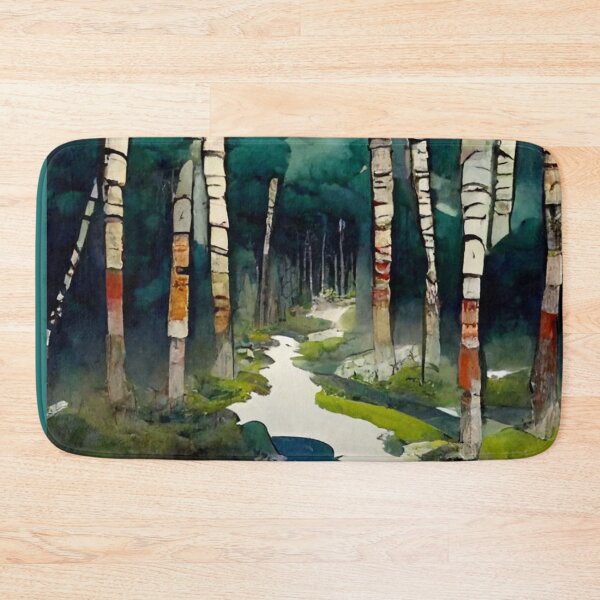 Item preview, A trail through birch trees designed and sold by etherElric.