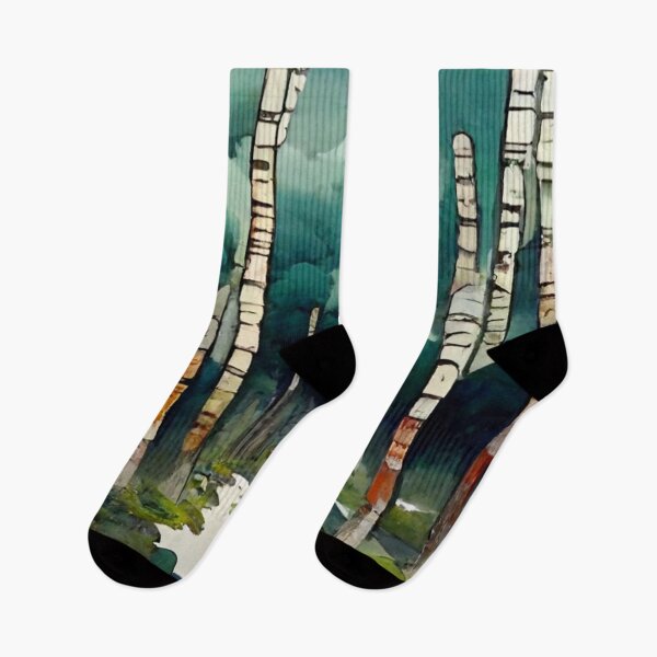 Item preview, A trail through birch trees designed and sold by etherElric.