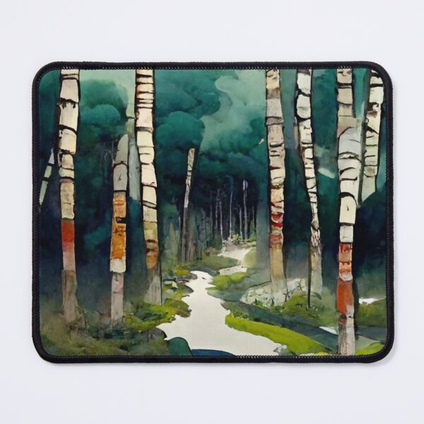 Item preview, A trail through birch trees designed and sold by etherElric.