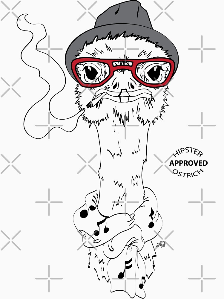 Hipster Ostrich by AthenaVictoria