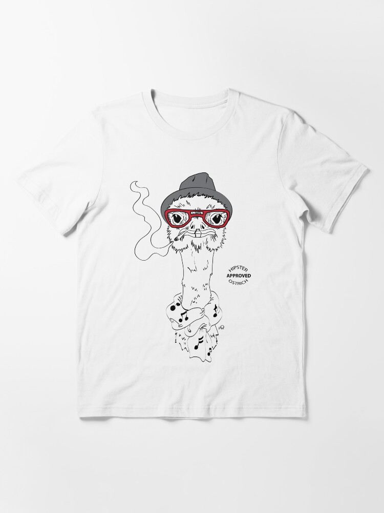 Alternate view of Hipster Ostrich Essential T-Shirt