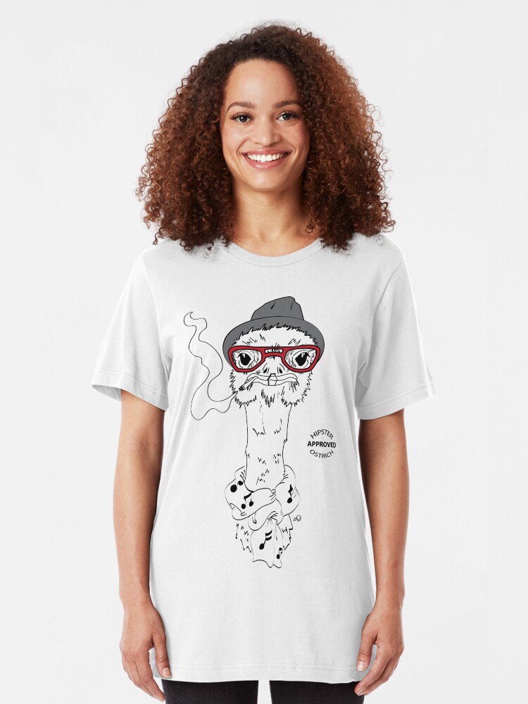 Alternate view of Hipster Ostrich Slim Fit T-Shirt