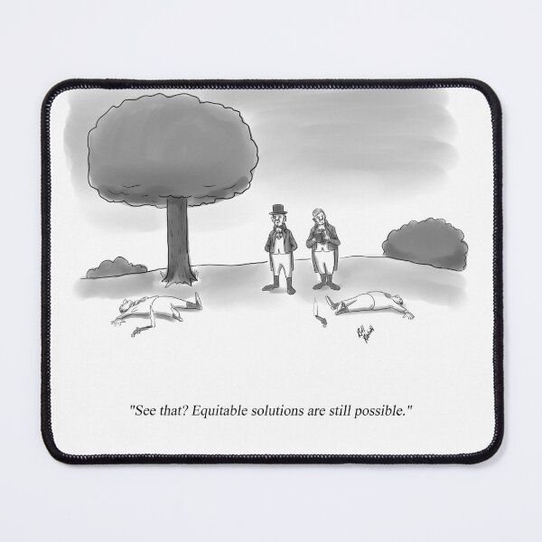 Item preview, Funny Equity Duelling Cartoon Humor designed and sold by Bill Abbott.
