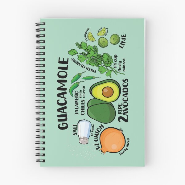 Item preview, How to make guacamole green illustrated recipe ingredients authentic mexican food designed and sold by T-Mex.