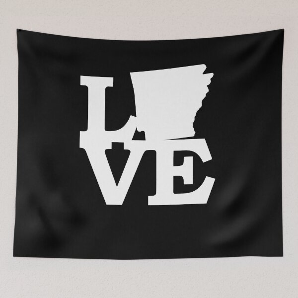 Artikelvorschau, Liebe Arkansas USA State AR Umriss Silhouette Souvenir Geschenk entworfen und verkauft von Draculaura2009.