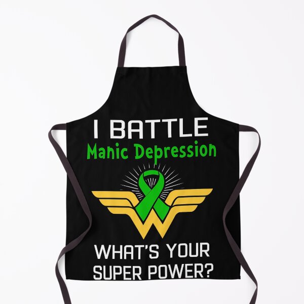 Item preview, I Battle Manic Depression What's Your Super Power Support Manic Depression Warrior Gifts  designed and sold by Sabfit.