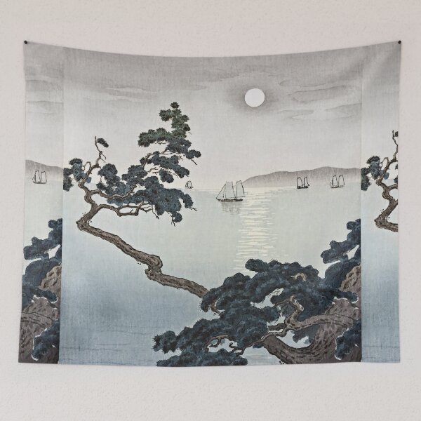Item preview, Full Moon at Akashi Beach by Tsuchiya Koitsu designed and sold by Takeda-art.
