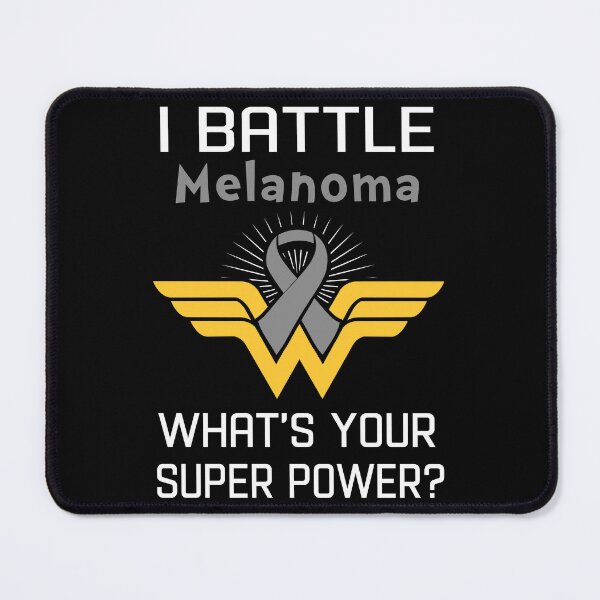 Item preview, I Battle Melanoma What's Your Super Power Support Melanoma Warrior Gifts  designed and sold by Sabfit.