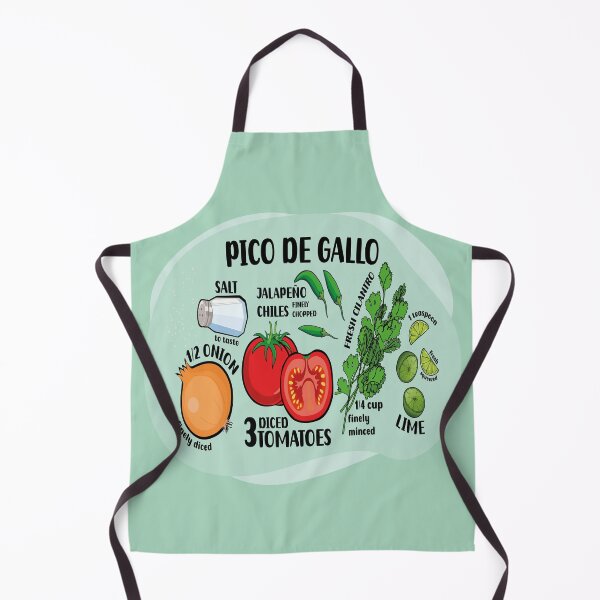 Artikelvorschau, Wie man pico de gallo grün illustrierte Rezeptzutaten zu authentischer mexikanischer Salsa macht entworfen und verkauft von T-Mex.