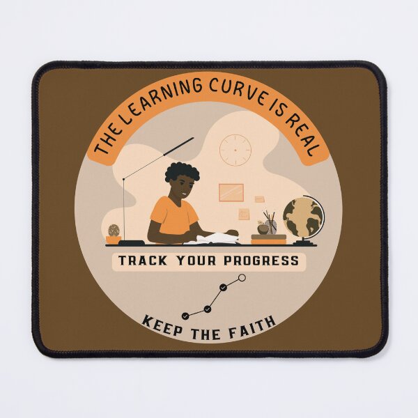Item preview, The Learning Curve is Real – Tracking Progress & Keeping the Faith designed and sold by ShopWithLeslie.
