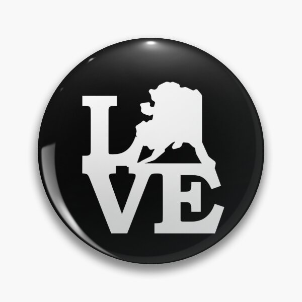 Item preview, I Love Alaska USA State AK Outline Silhouette Souvenir Gift designed and sold by Draculaura2009.