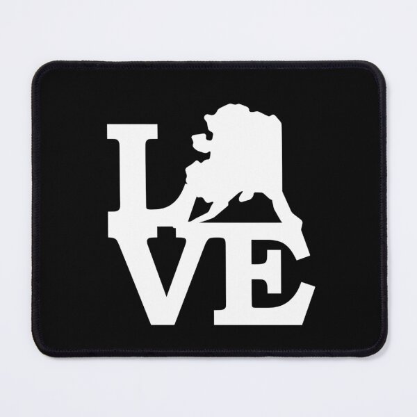 Item preview, I Love Alaska USA State AK Outline Silhouette Souvenir Gift designed and sold by Draculaura2009.